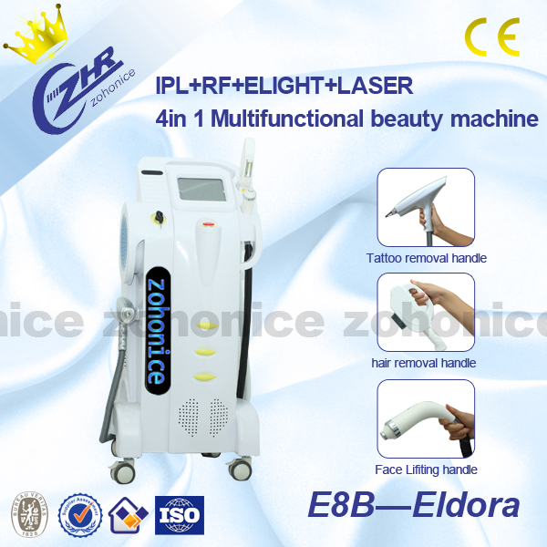 Wielofunkcyjny system laserowy 4w1 E-light IPL RF do usuwania włosów / odmładzania skóry
