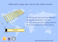 Medyczne urządzenie do usuwania tatuażu laserowego Nd Yag Pręt Żółty różowy kryształ 5 * 85 mm