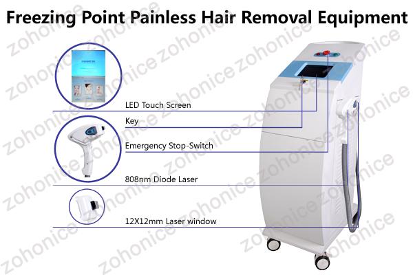 Profesjonalna maszyna do usuwania włosów z laserem diodowym 808nm z 12 laserowym paskiem