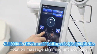 4w1 Lifting twarzy 360 Roller EMS Vacuum RF Gold Fingers Maszyna do rzeźbienia ciała