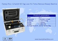Walizka 532nm Laserowa maszyna do usuwania tatuażu Mini Q Switch Nd Yag Beauty