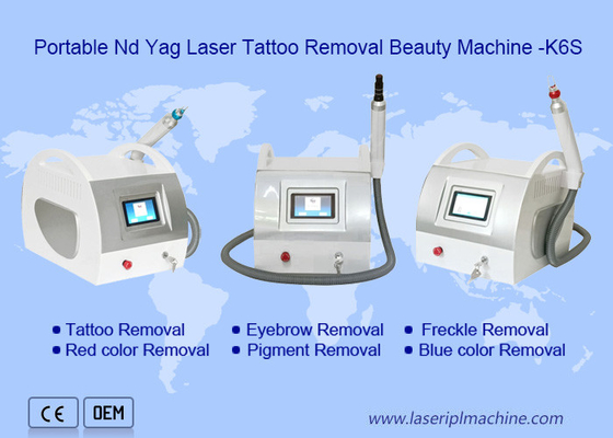 Mini przenośna maszyna do usuwania tatuaży Nd Yag Q Switched Laser For Beauty Salon