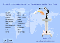 Przenośna fototerapia Pdt Beauty Machine Led Podczerwień Lifting twarzy