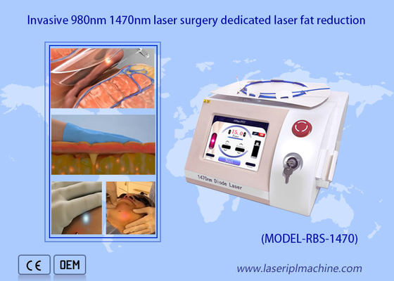 Laser światłowodowy Redukcja tłuszczu Przenośna maszyna laserowa diodowa 980nm 1470nm Laser optyczny