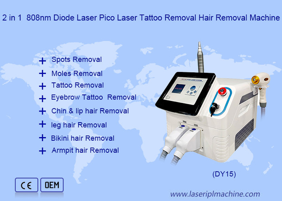 Maszyna laserowa diodowa Spa 808 Nm 2 w 1 Usuwanie włosów i usuwanie tatuażu pikosekundowego