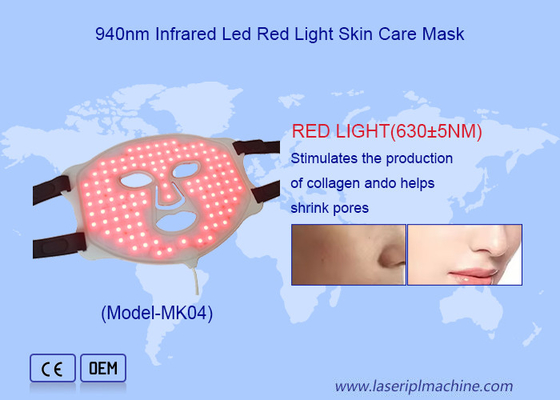 Home Czerwone światło LED Beauty Face Mask Zwiększ metabolizm za pomocą światła podczerwonego