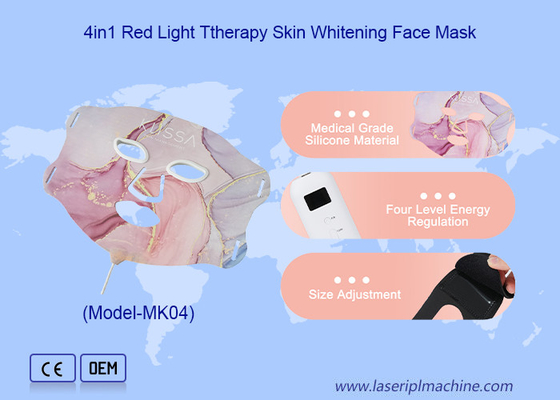 630nm/880nm/590nm/470nm Led Face Mask Light Therapy w trybie czerwonego/żółtego/niebieskiego/infrarożonego światła