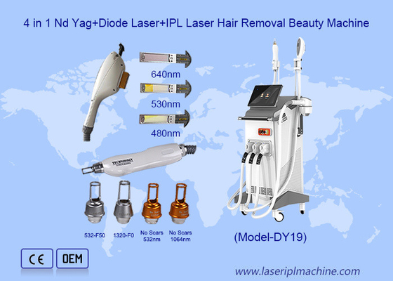 3 IN 1 Nd Yag 808nm Diod laser usunięcie włosów tatuażu IPL Maszyna do leczenia trądziku