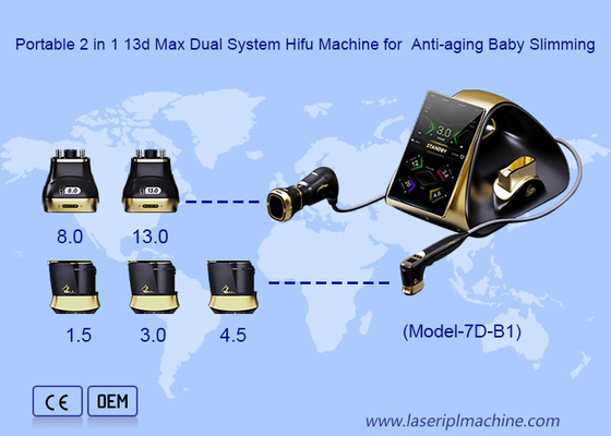 Przenośny 2 w 1 13d Max Dual System Hifu Maszyna do Anti-aging Baby Slimming