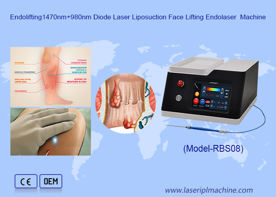 1470nm 980nm Diody Laser Hemoroidy leczenie Liposuction Body Slimming Machine