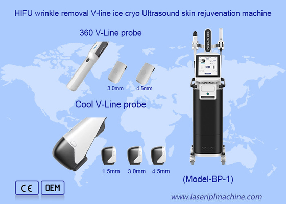 HIFU V Line Ice Cryo Ultrasound Maszyna odmładzająca skórę
