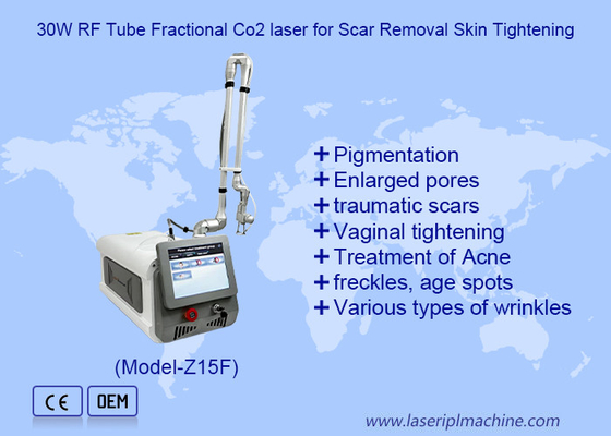 30W RF Tube Fractional Co2 laser do usuwania blizn, zaciskania skóry