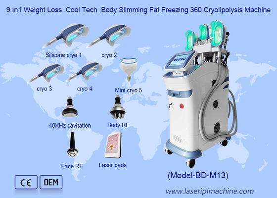 9 w 1 utrata masy ciała Cool Tech ciało odchudzanie tłuszczu zamrażanie 360Cryolipolysis Machine