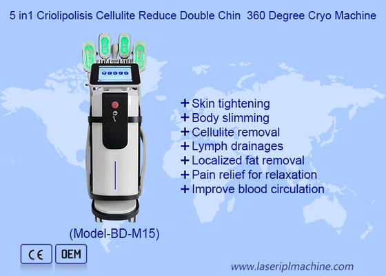5 w 1 Criolipolisis Cellulite Reducer Double Chin 360 stopni Cryo Machine