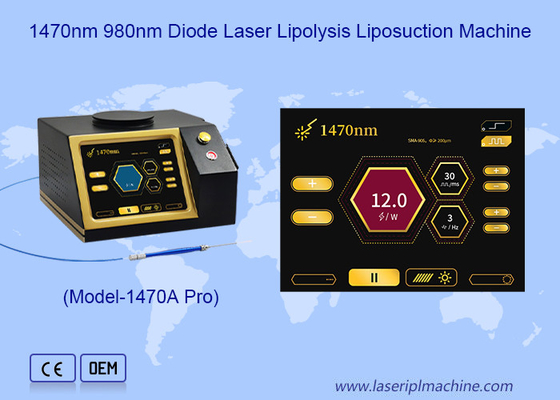 Chirurgia Laser do usuwania cellulitu 1470nm 980nm Fiber Optic Diode Laser Liposuction Machine