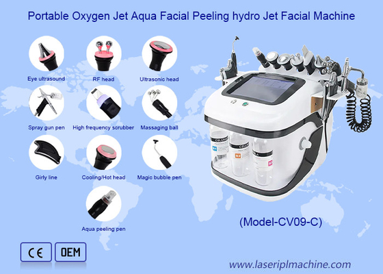 Upieka twarzy Aqua Peel RF Oxygen Jet Hydro Microdermabrasion Machine Do głębokiego czyszczenia