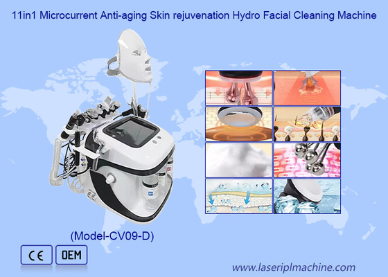 11 w 1 czyszczenie twarzy podnoszenie skóry Rf Hydro Microdermabrasion Machine for Exfoliating Deep Cleanser