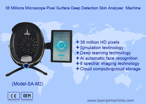 36 milionów mikroskopu Pixel Surface Deep Detection Skin Analyzer Machine