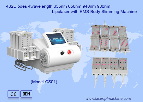 635nm 650nm 940nm 980nm Diodowa laserowa maszyna do odchudzania