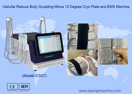 2 w 1 Cryo Plate And EMS Slimming Machine For Fat Freezing Skin Tightening