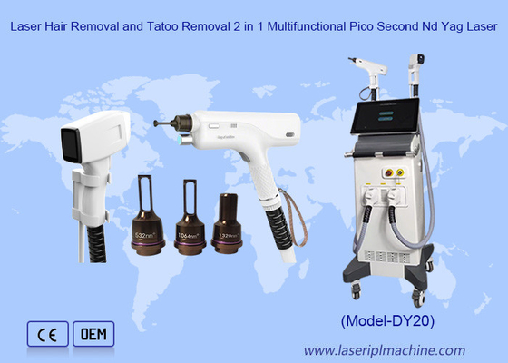 2in1 Nd Yag Pico Laser Depilation Permanent 755 1064 808nm Ice Diode Laser Depilation Machine