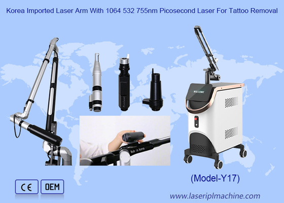 450ps 750pcs Pico Laser Beauty Machine dla usuwania tatuażu Picosecond Laser