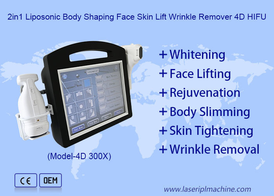 2 w 1 Liposonic Body Shaping Face Skin Lift Wrinkle Remover 4d Hifu Machine