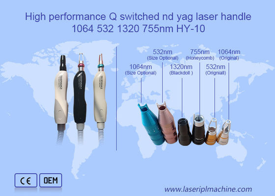 1064 532 1320 755nm Odmłodzenie skóry Q Przełączony uchwyt laserowy Nd Yag