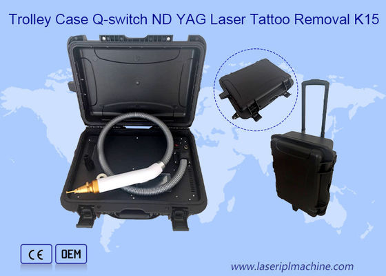 Trolley Case 1064nm 532nm 1320nm Q Switch Nd Yag Laserowa maszyna do usuwania tatuaży