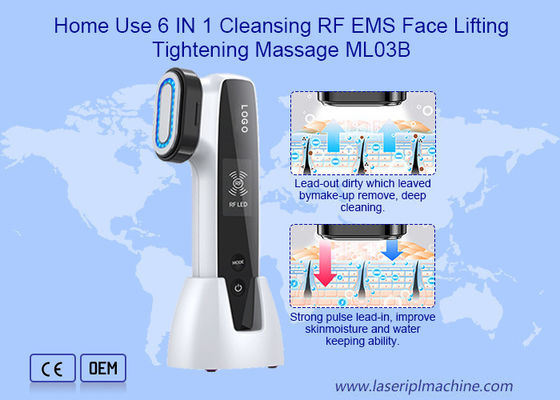 Oczyszczający sprzęt kosmetyczny RF 6 w 1 Magenetic Face Lifting Napinający masaż