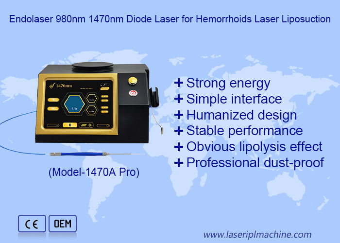 Chirurgia Laser do usuwania cellulitu 1470nm 980nm Fiber Optic Diode Laser Liposuction Machine