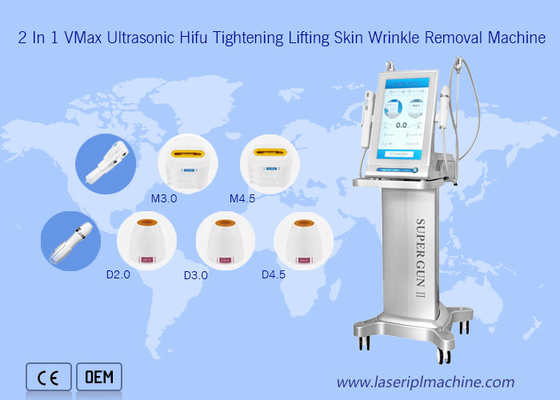 2 w 1 Vmax Ultrasound Hifu Beauty Machine Lifting twarzy 7d