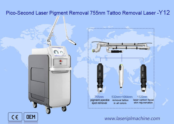 Laserowa maszyna do usuwania tatuaży Alexandrite picosecond 755 nm