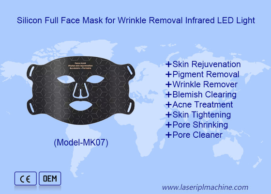 Home Use Led Light Therapy Odmłodzenie skóry Tight Silicone Led Facial Mask