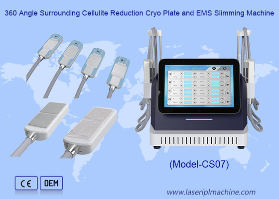 360 kąta otaczająca redukcja cellulitu Cryo Plate i EMS Slimming Machine