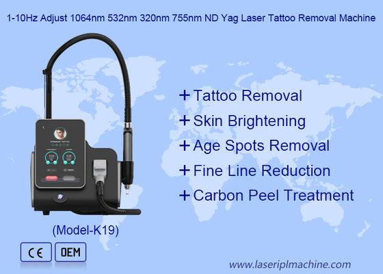 Pikosekundowy laser 532nm 1064nm 1320nm do usuwania tatuażu ND Yag